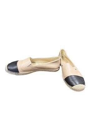 Michael Kors wms beige black leather flats espadrille shoes sz 7M SKU 10-587